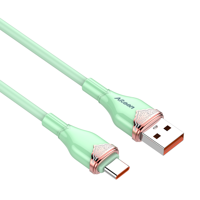 A18-CGN Type-C Data Cable 1m 30W Fast Charging Green Color